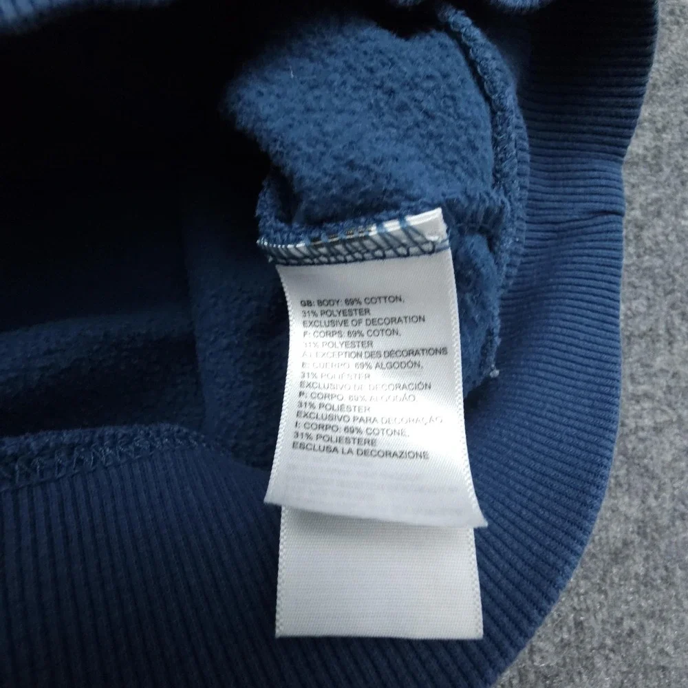 The North Face Hoodie‎ Mens Large Blue Pullover Fleece Graphic Logo Sweatshirt